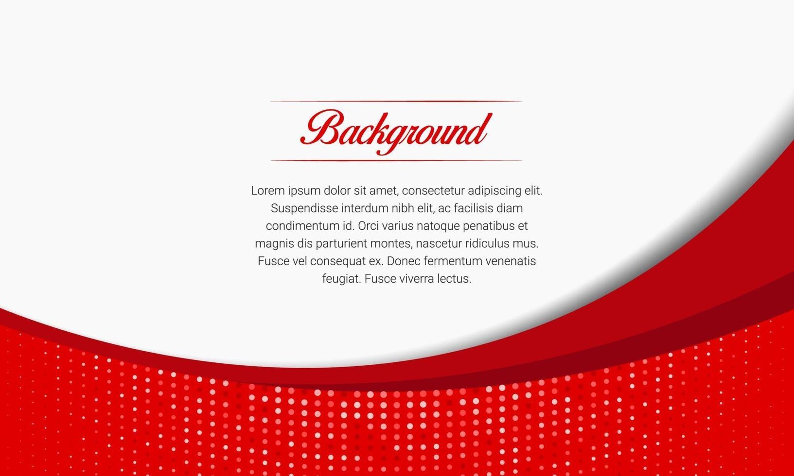 Red Curves Business Background With Halftone vector