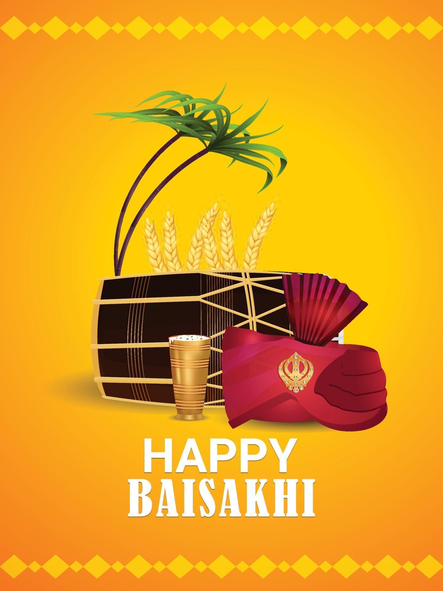 Happy vaisakhi celebration poster or flyer design concept 2154338 Vector Art at Vecteezy