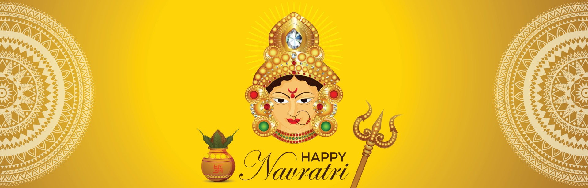 Creative illustration of goddess durga in happy durga puja and posters for the wall posters beautiful bengal traditional myloviewcom