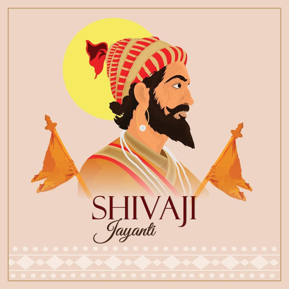 ilustración creativa de shivaji jayanti vector