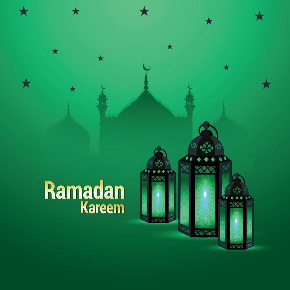 Ramadan kareem or eid mubarak background vector