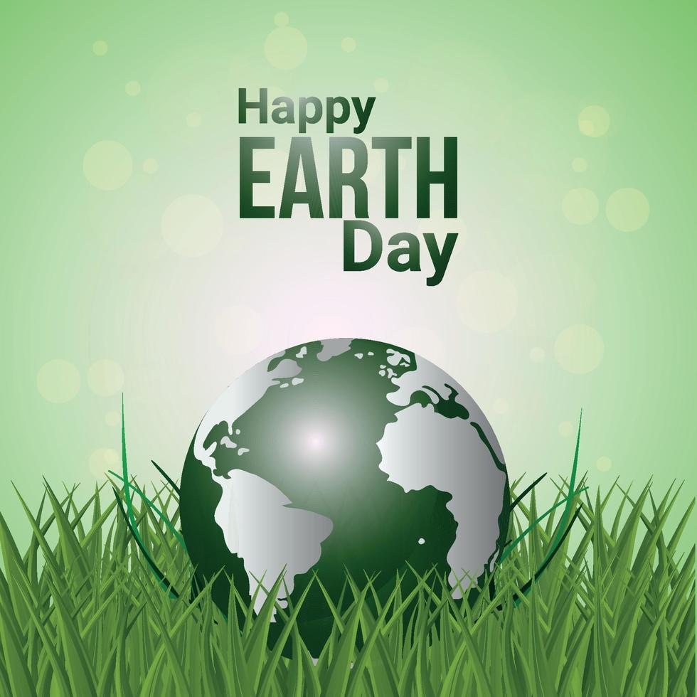 World earth day background with planet vector