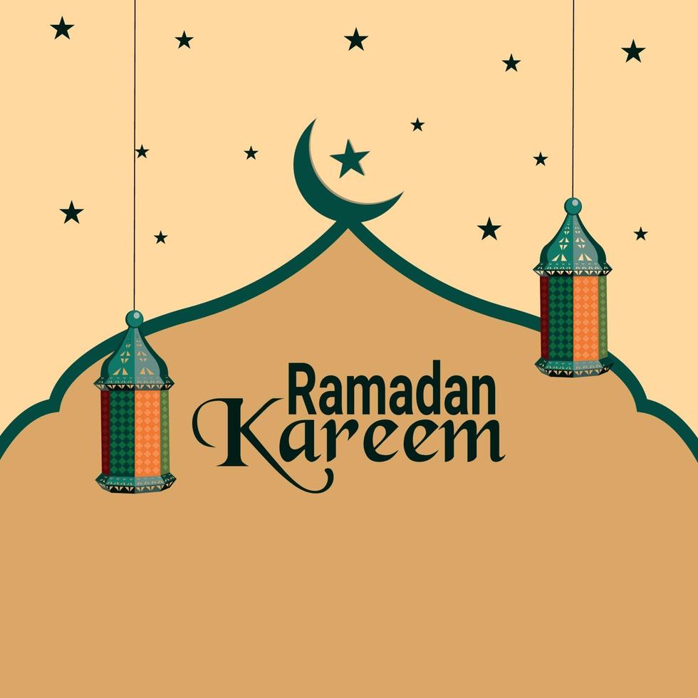 diseño plano ogf ramadan kareem background vector