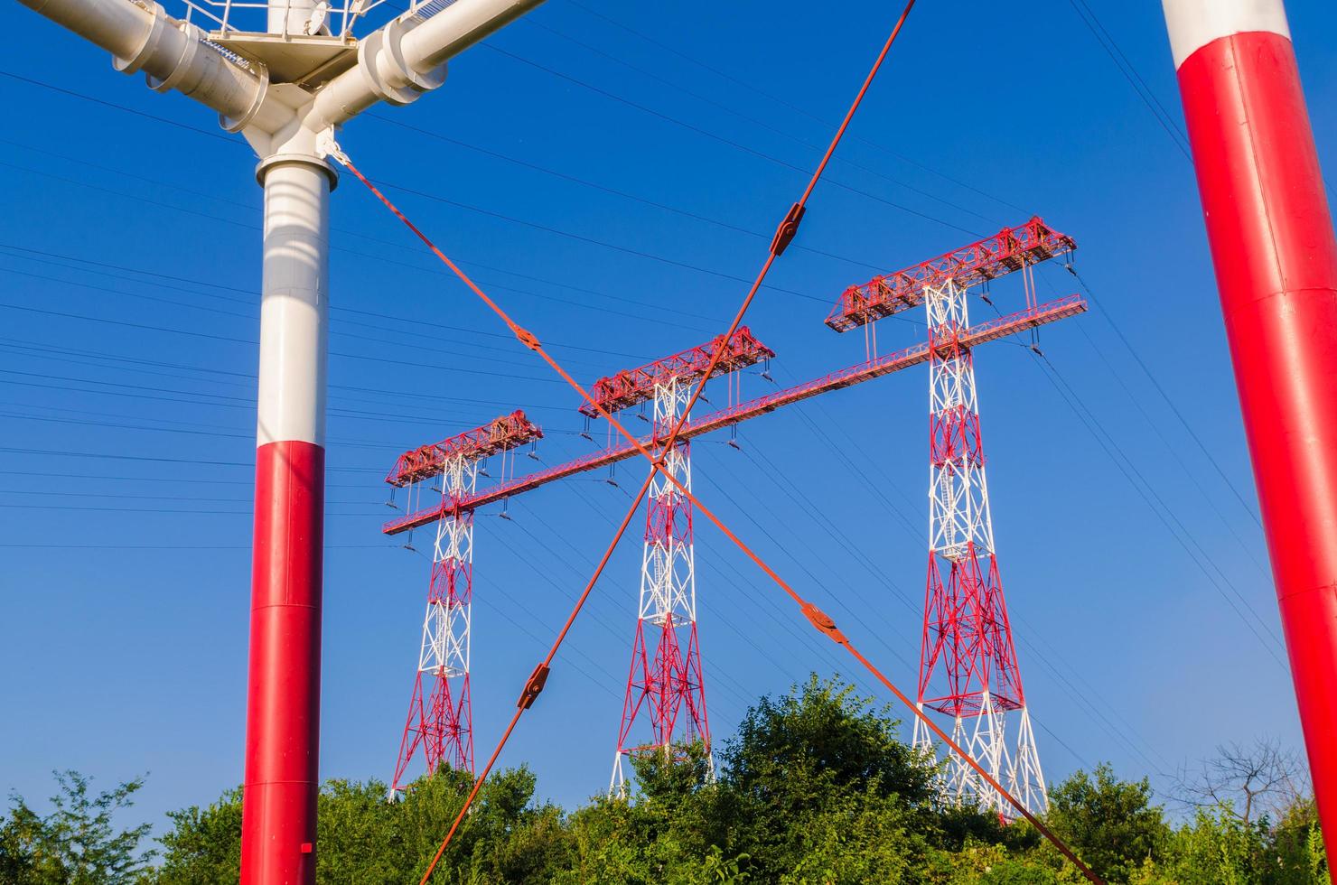 High-voltage power line photo