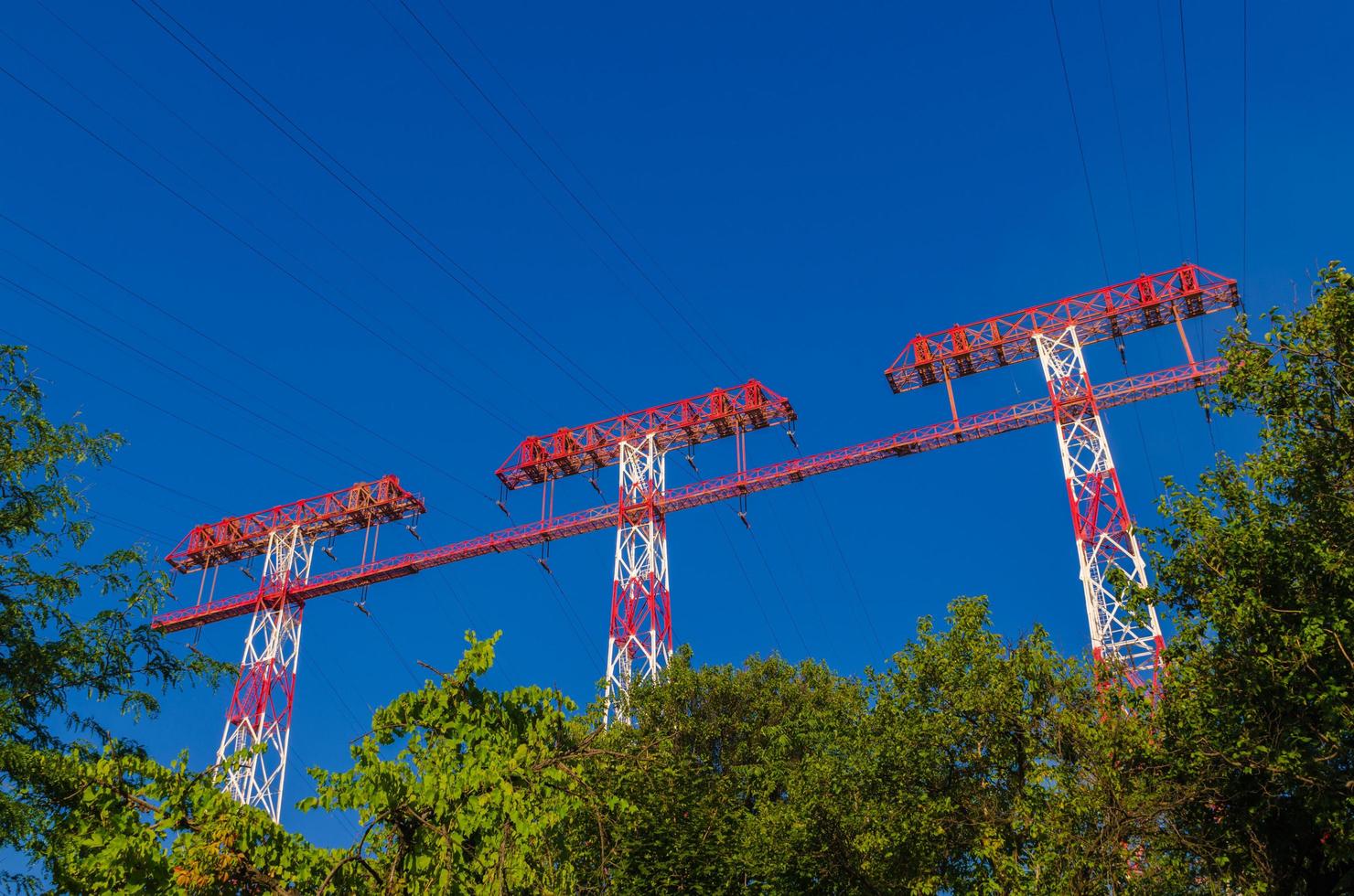 High-voltage power line photo