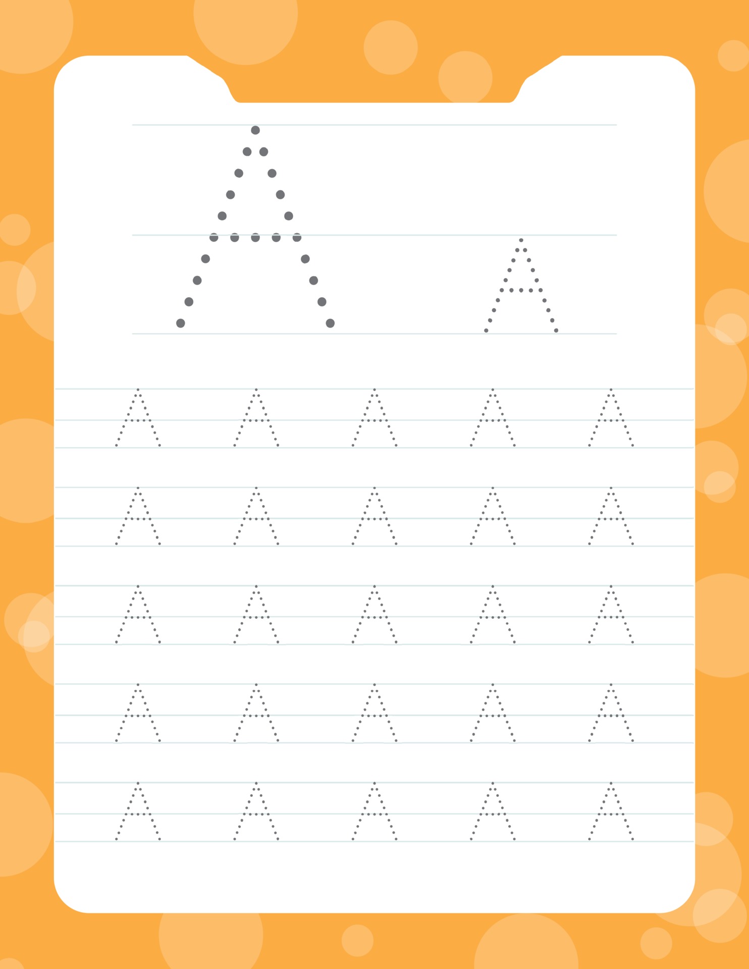 letter a tracing alphabet worksheets 2154512 vector art at vecteezy