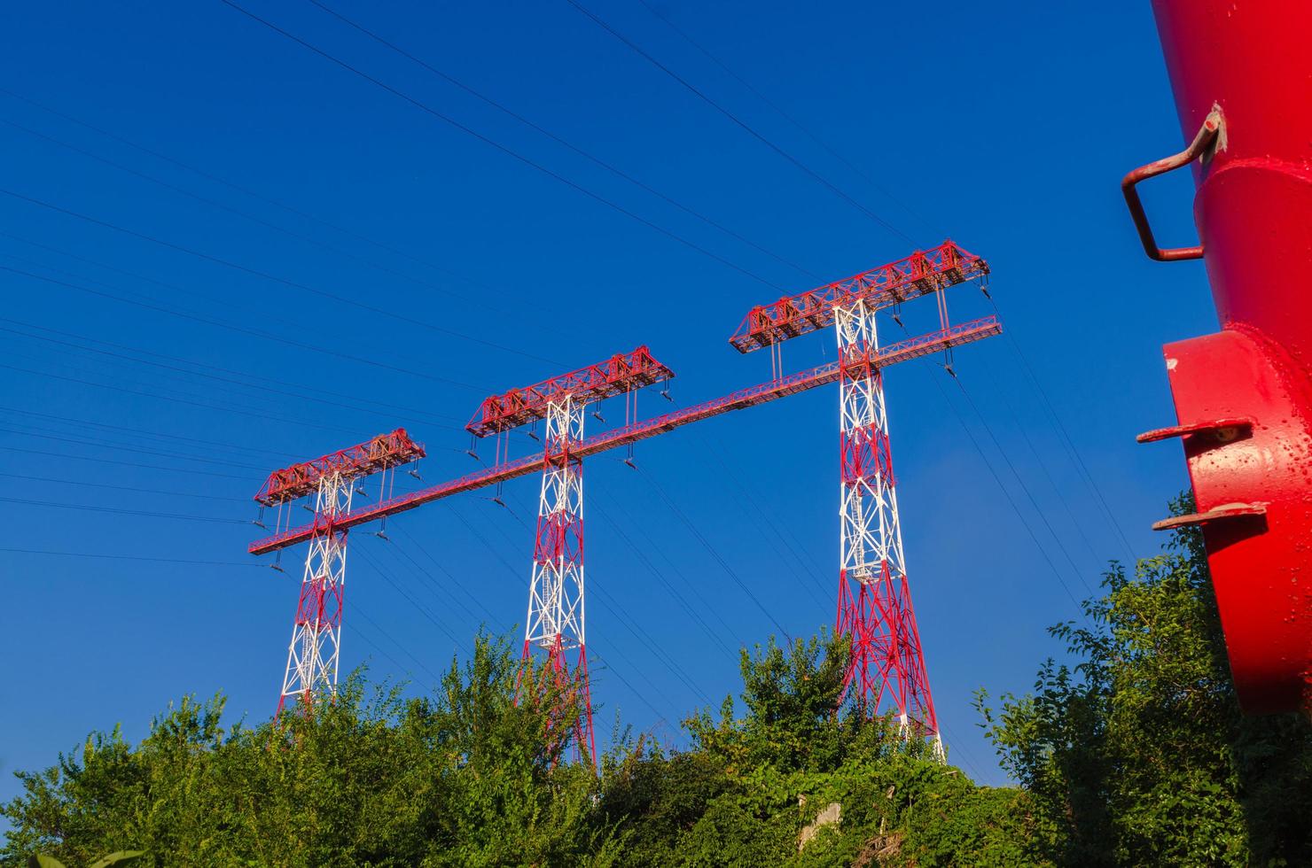 High-voltage power line photo