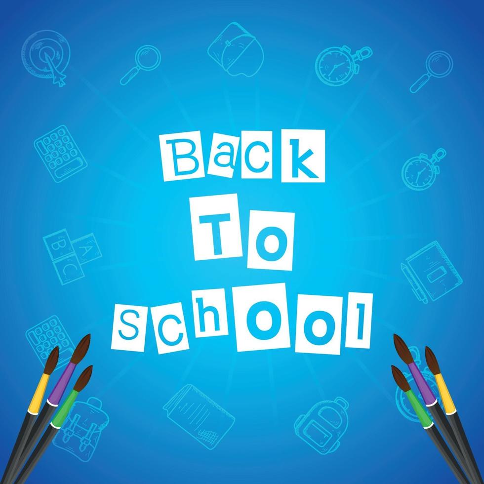 Back to school background vector