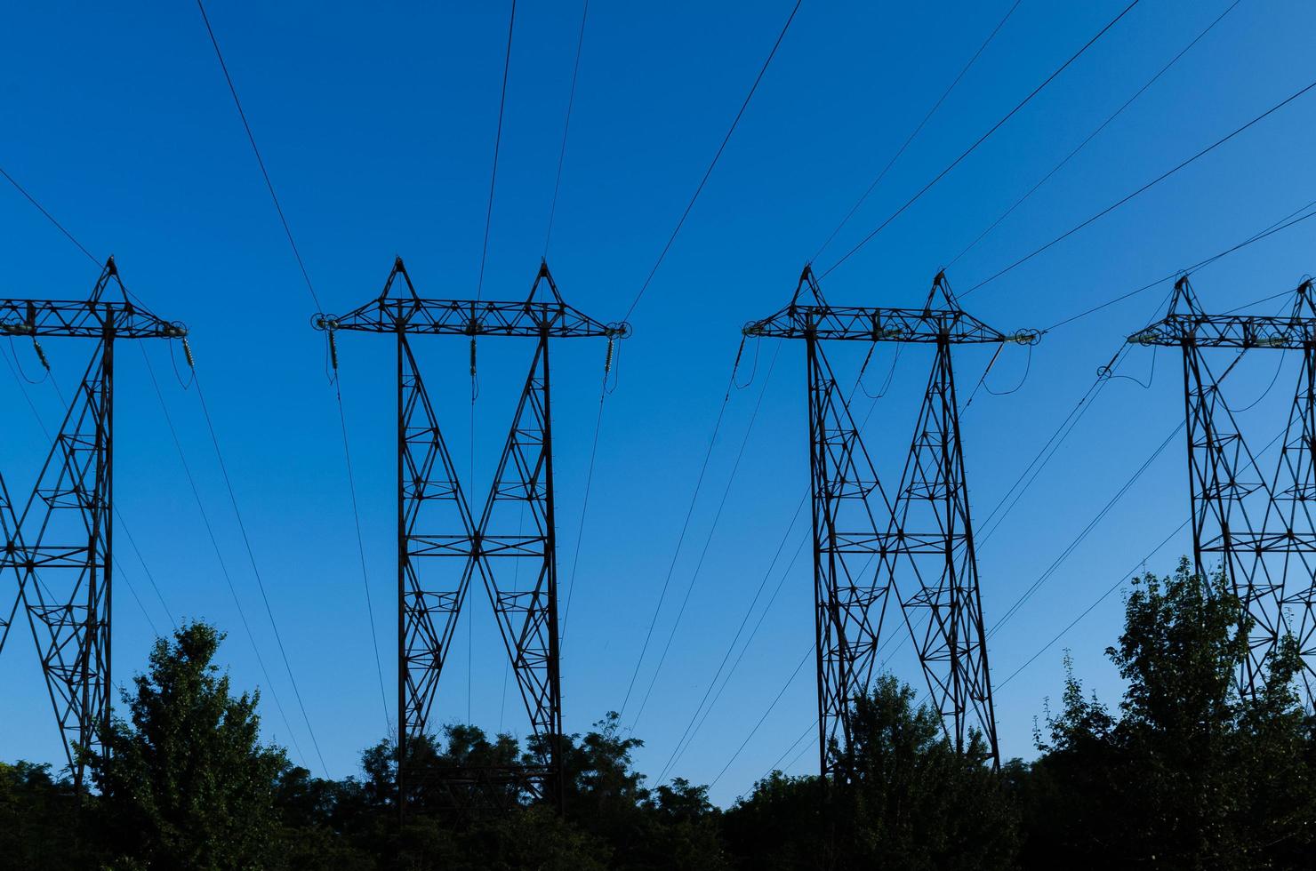 High-voltage power line photo