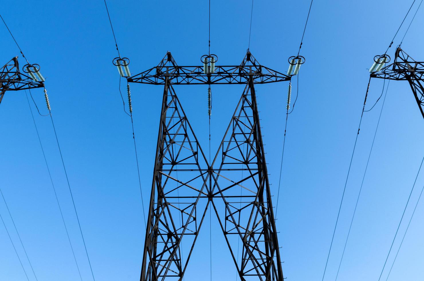 High-voltage power line photo