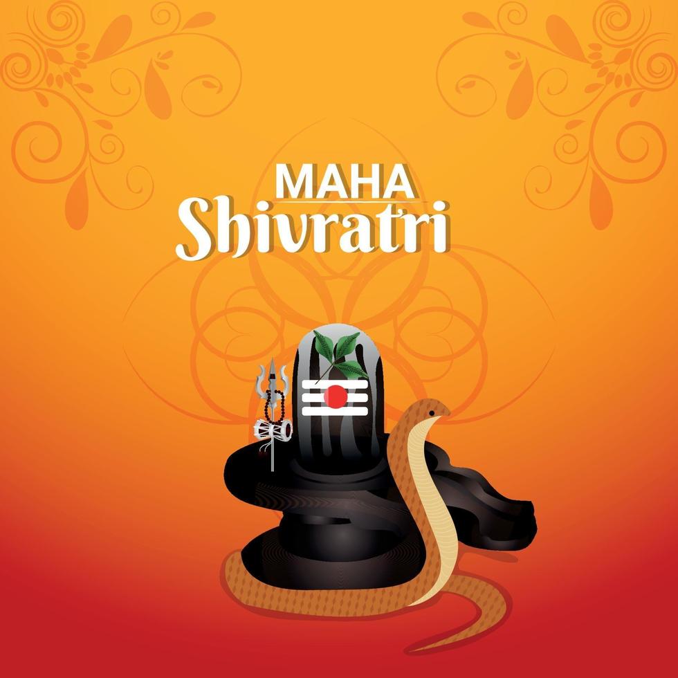 Maha shivratri indian festival background vector