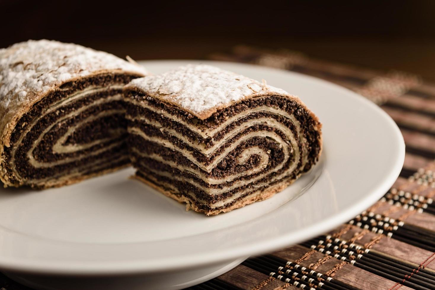 strudel con semillas de amapola foto