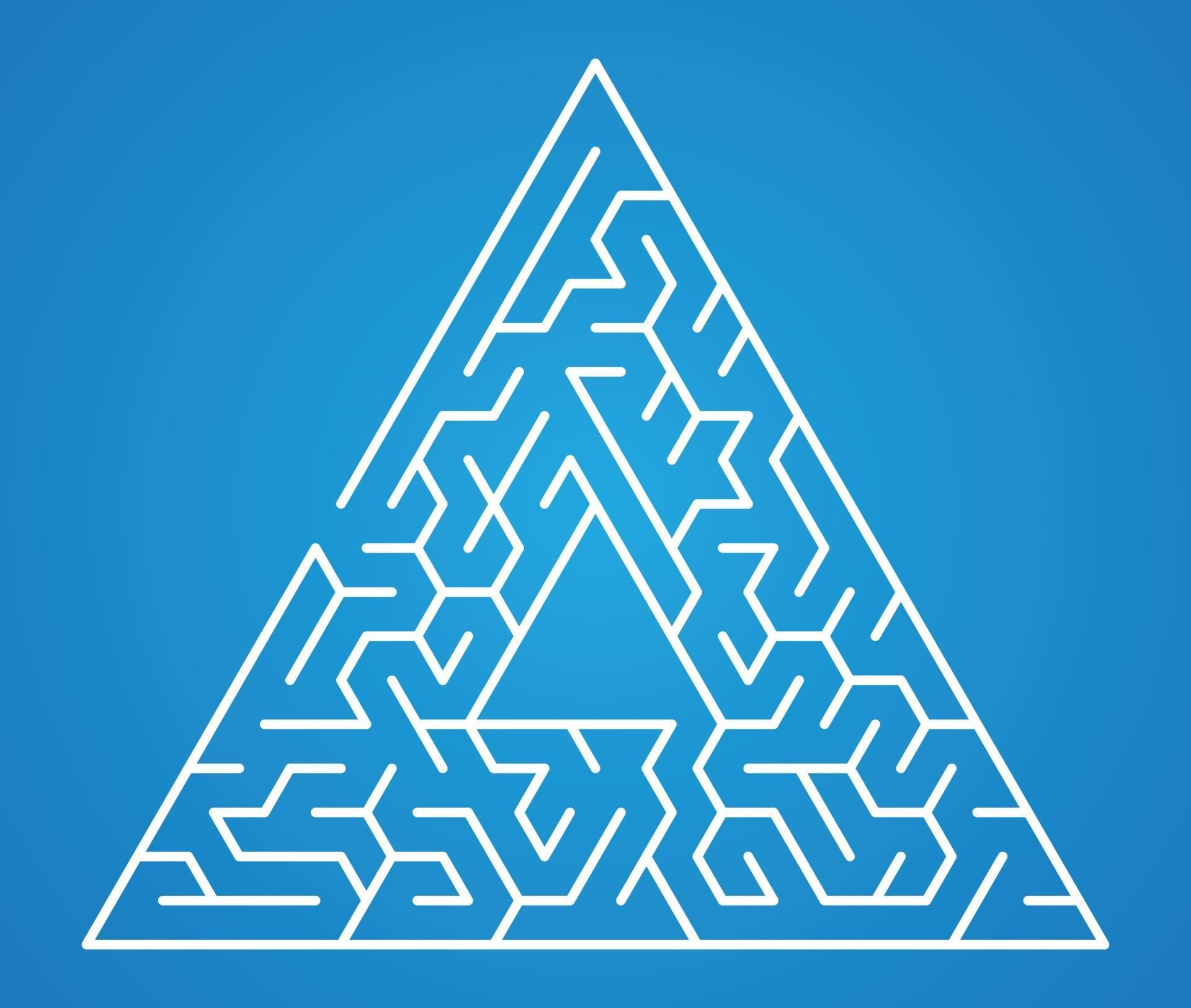 Triangular maze. Maze for kids. 2154774 Vector Art at Vecteezy