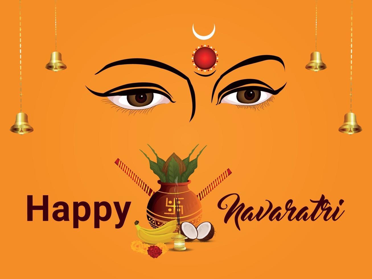 Happy navratri celebration background vector