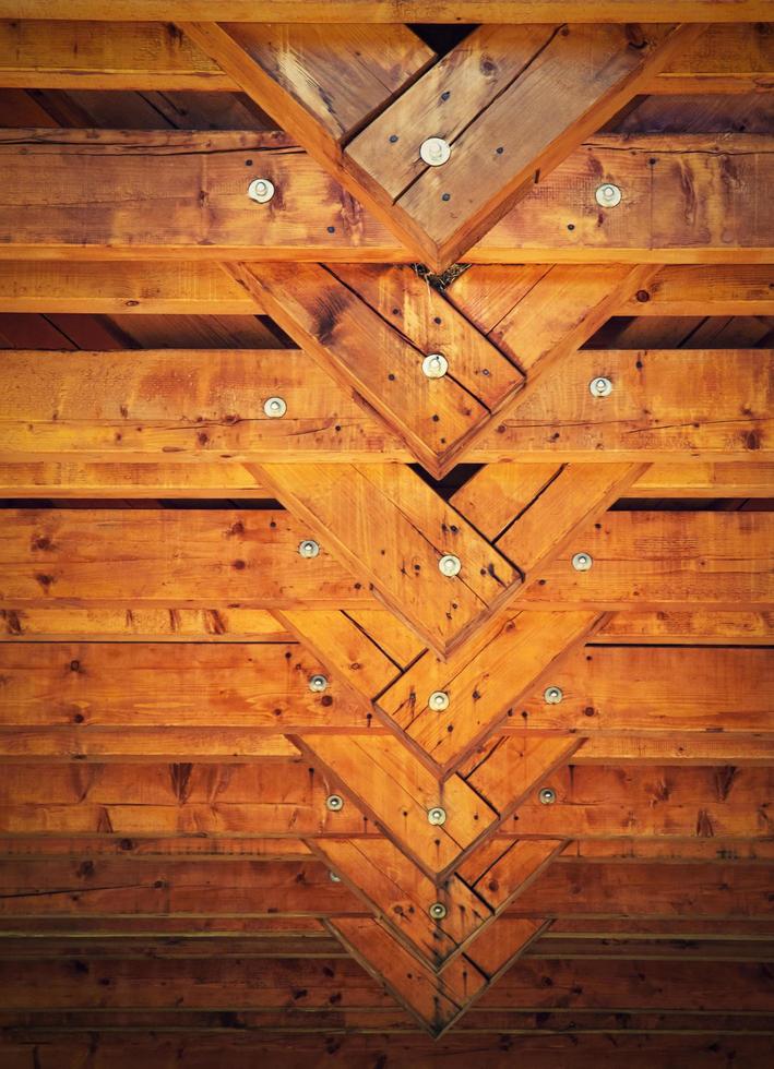 Detail of a beam truss roof photo