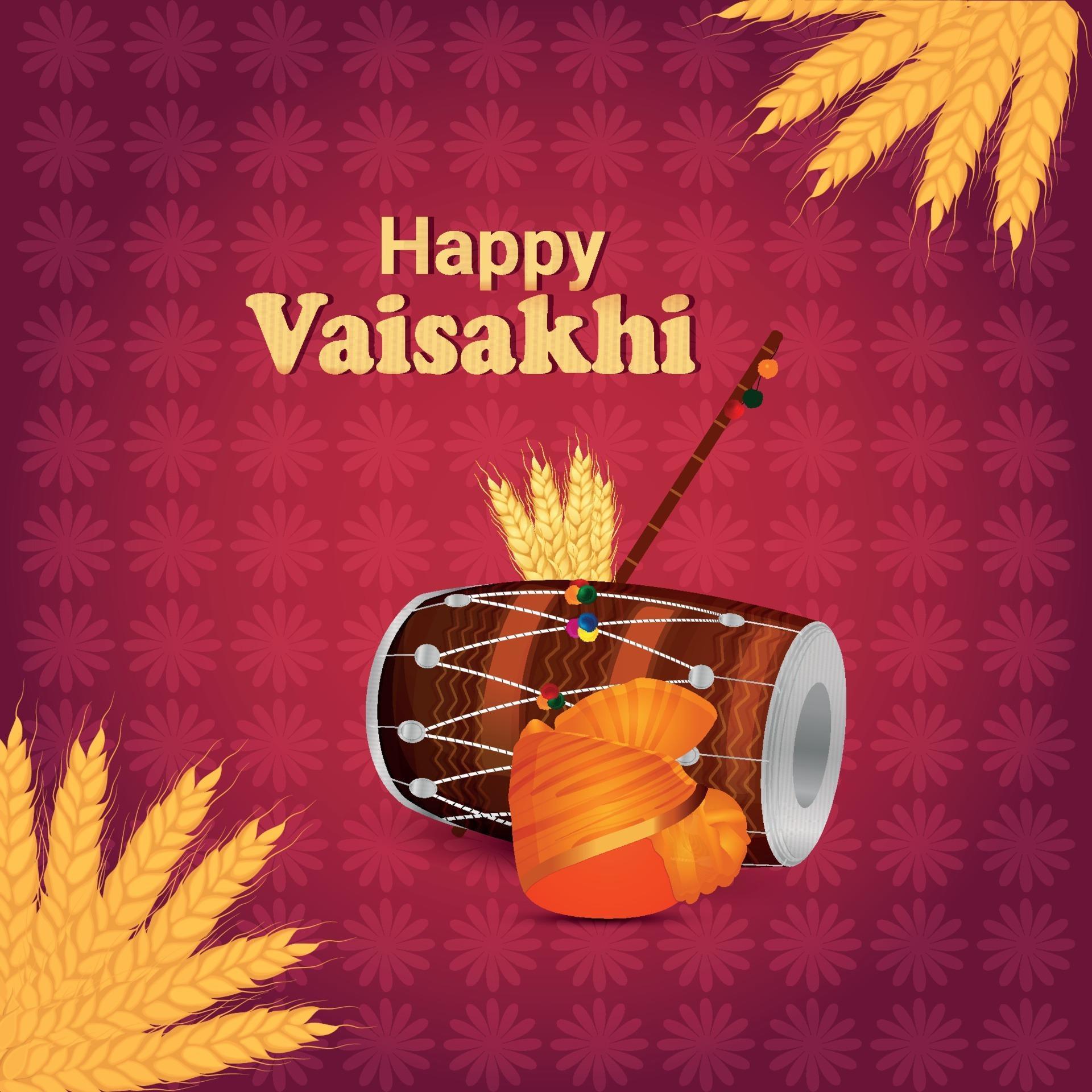 Happy vaisakhi greeting card and background 2154903 Vector Art at Vecteezy
