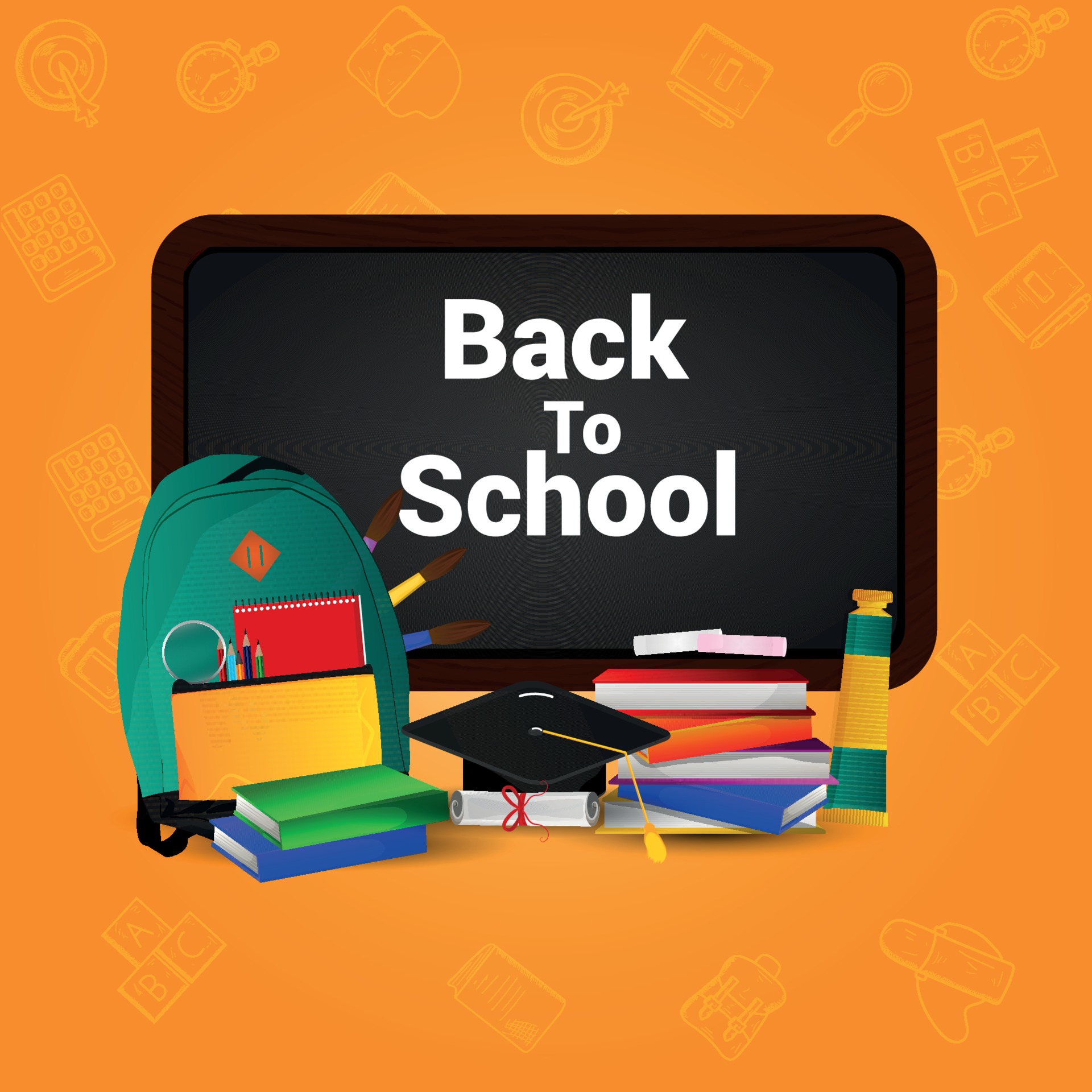 back-to-school-background-with-stationery-and-scho-vector-21530194