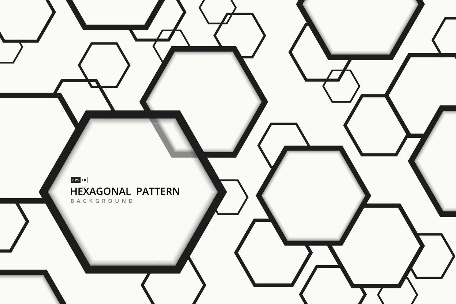 Abstract hexagonal pattern design of cover art background. illustration vector eps10