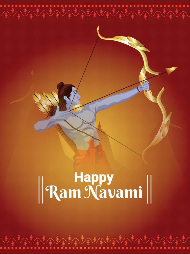 Ram navami celebration poster or flyer vector