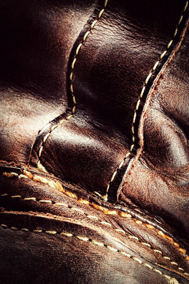 Detail of old leather photo