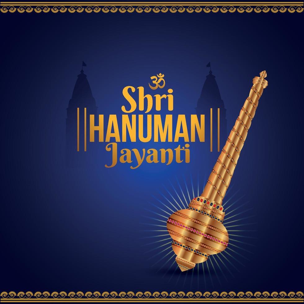 shri hanuman jayanti tarjetas de felicitación vector