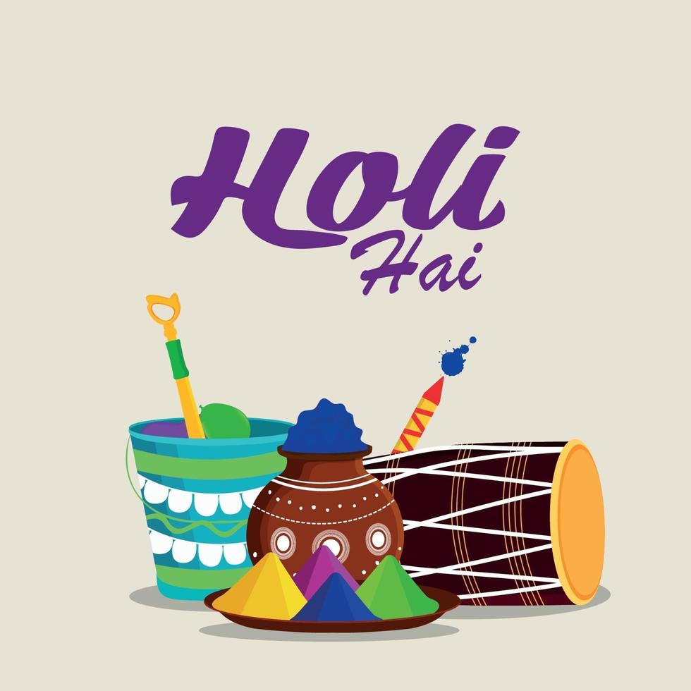 Happy holi indian hindu festival background vector