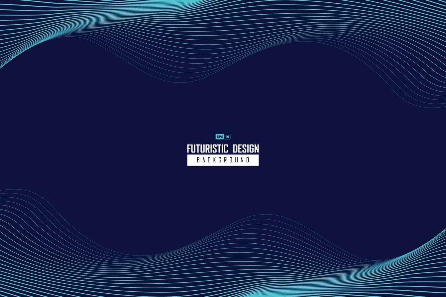 Abstract wavy blue line design of technology pattern movement background. illustration vector eps10