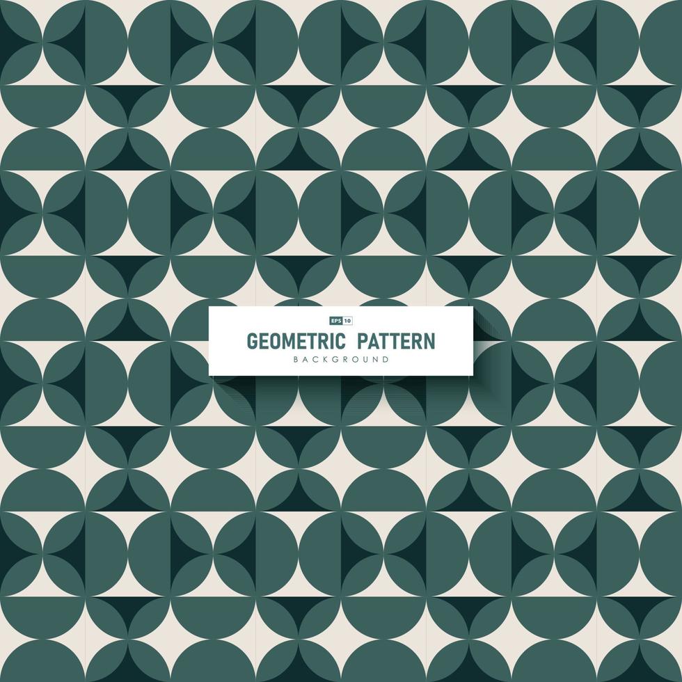 Abstract green trendy of minimal circle geometric pattern design background. illustration vector eps10