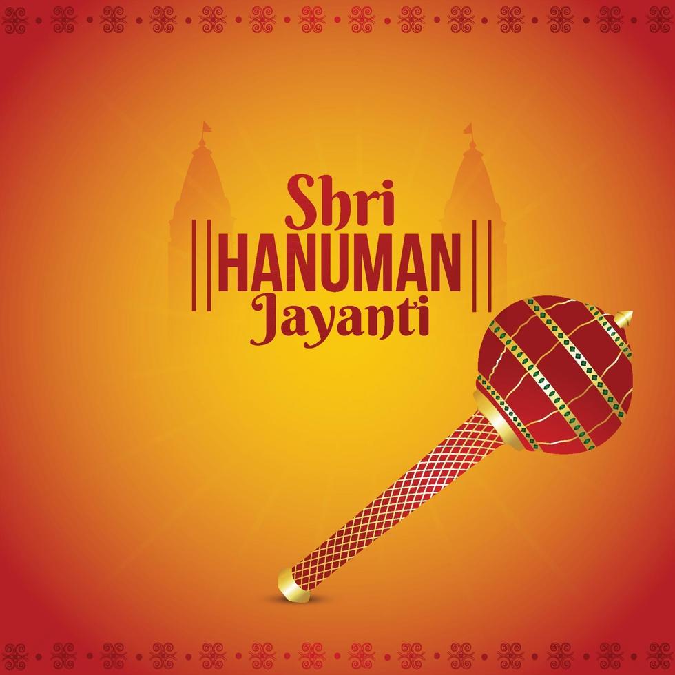 Creative illustration of Lord Hanuman jayanti indian festival vector