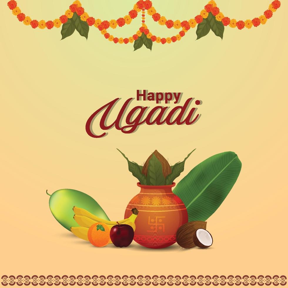 Illustration of gudi padwa festival of india vector