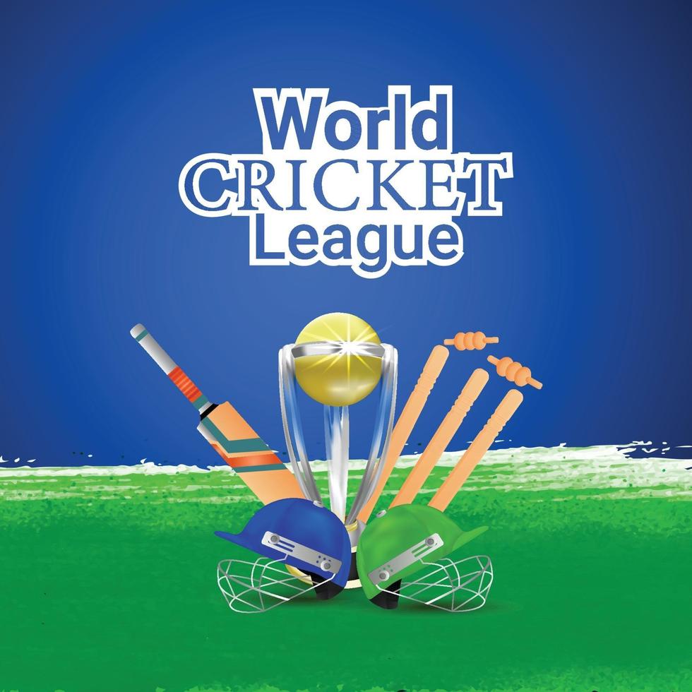 diseño de banner de redes sociales de la liga de campeones de cricket vector