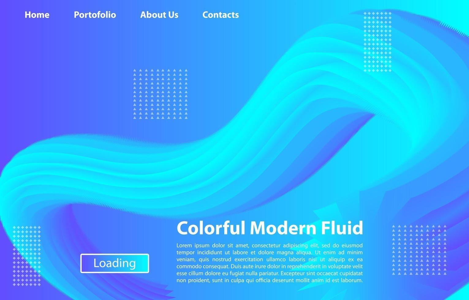 Colorful 3D Modern fluid background.Design template for landing page, banner, posters, cover,etc. vector