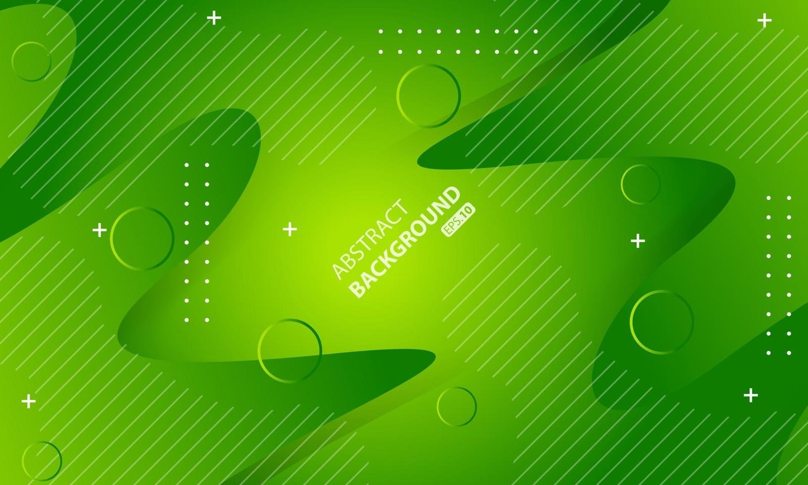 Minimal geometric green background. Dynamic shapes composition. vector