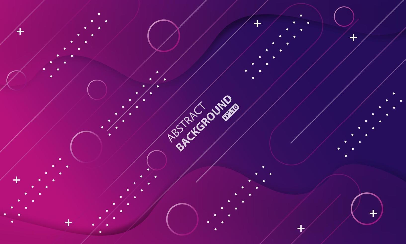 Minimal geometric purple background. Dynamic shapes composition. vector