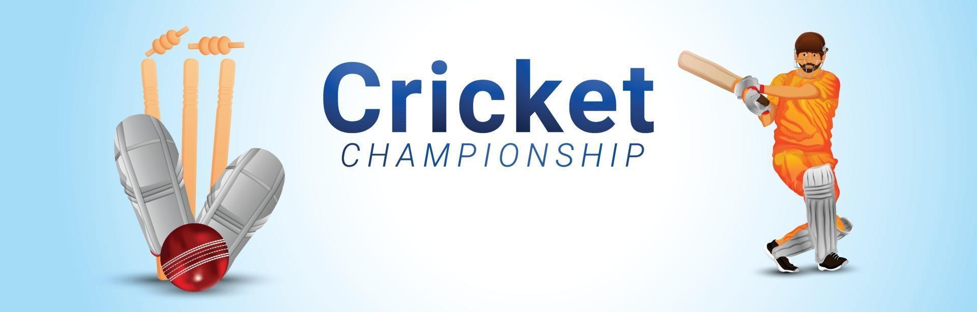 Cricket championship league background vector