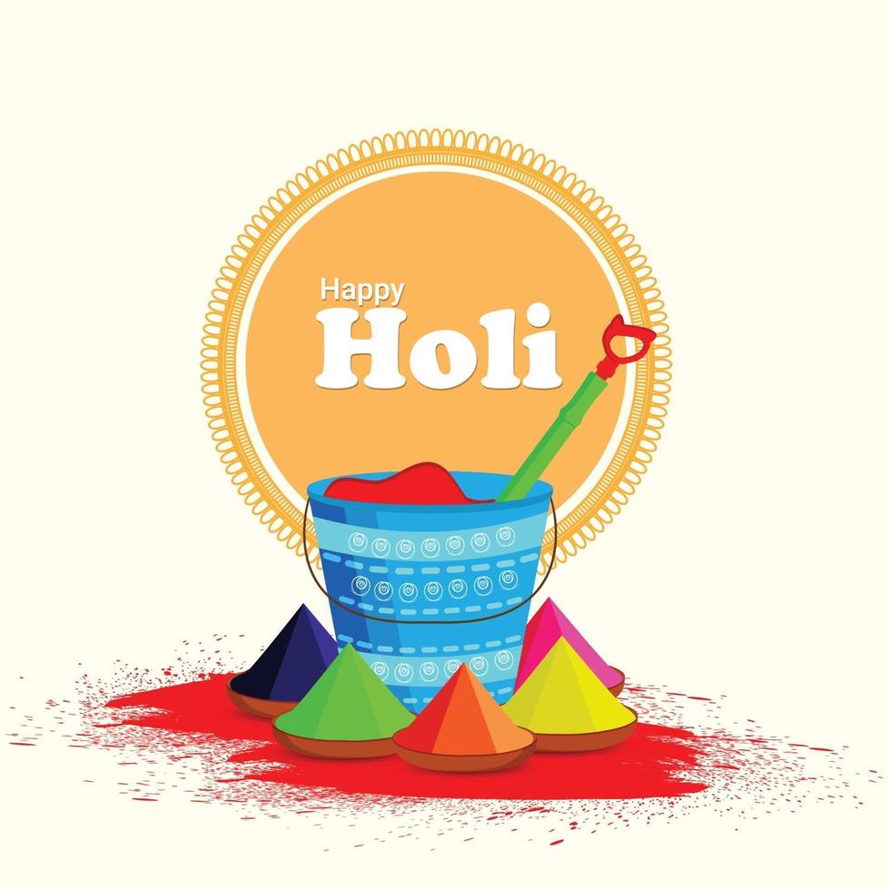 Indian festival happy holi background vector