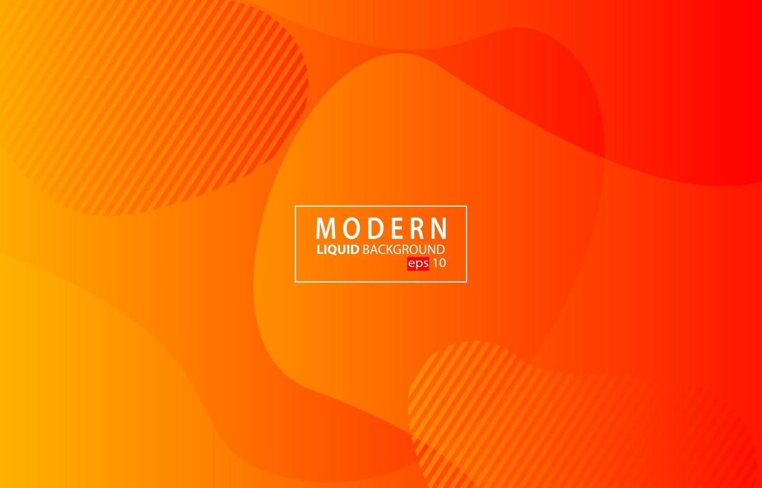 Orange Modern liquid color background.Wavy geometric background.Dynamic textured geometric element design vector