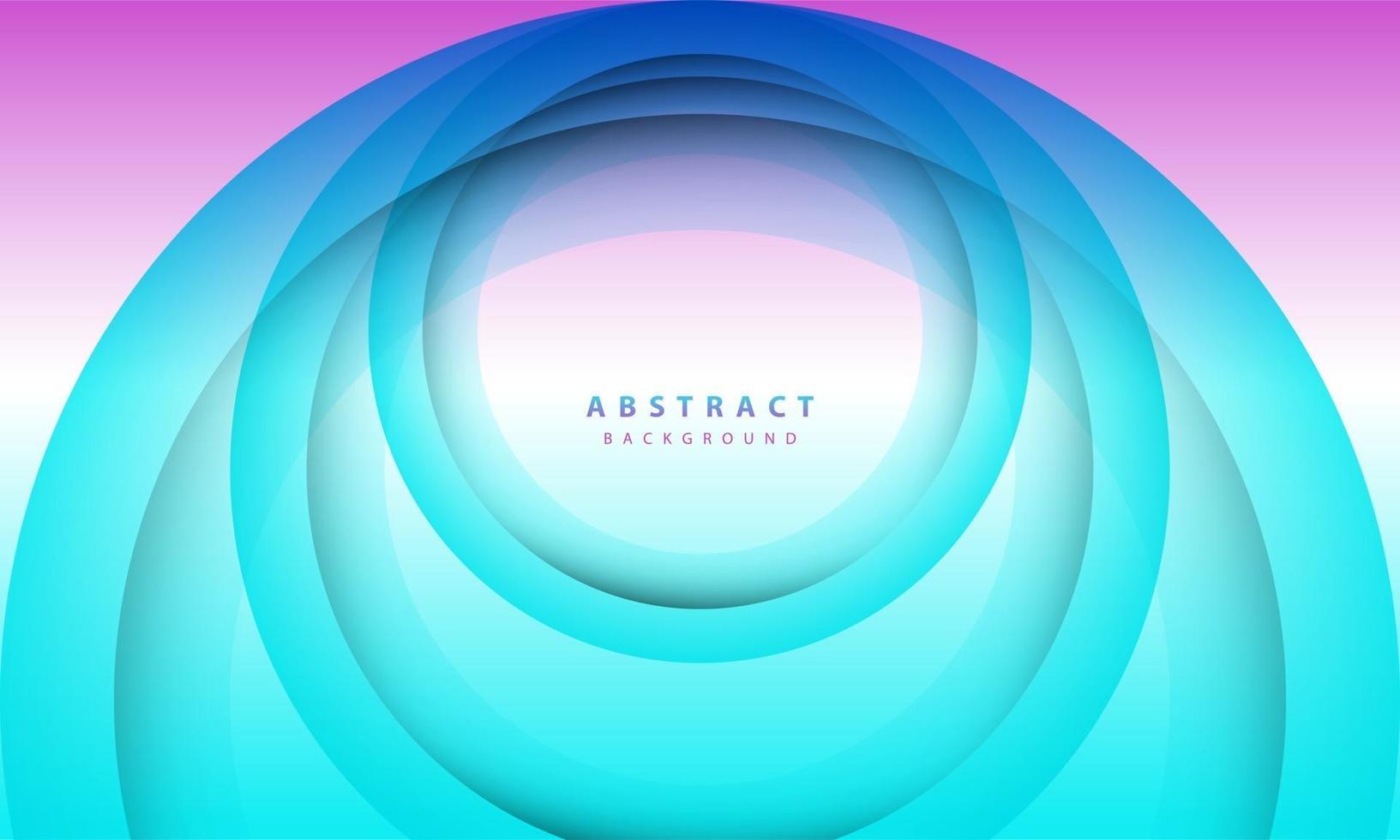 Gradient background. Abstract circle paper cut smooth color composition. vector
