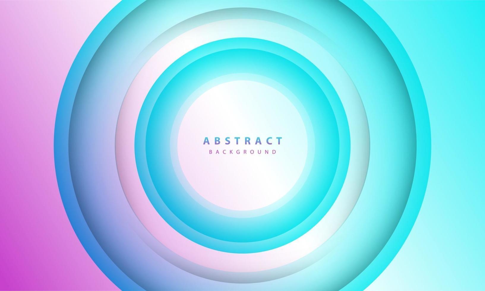 fondo degradado. papel de círculo abstracto cortado composición de color suave. vector