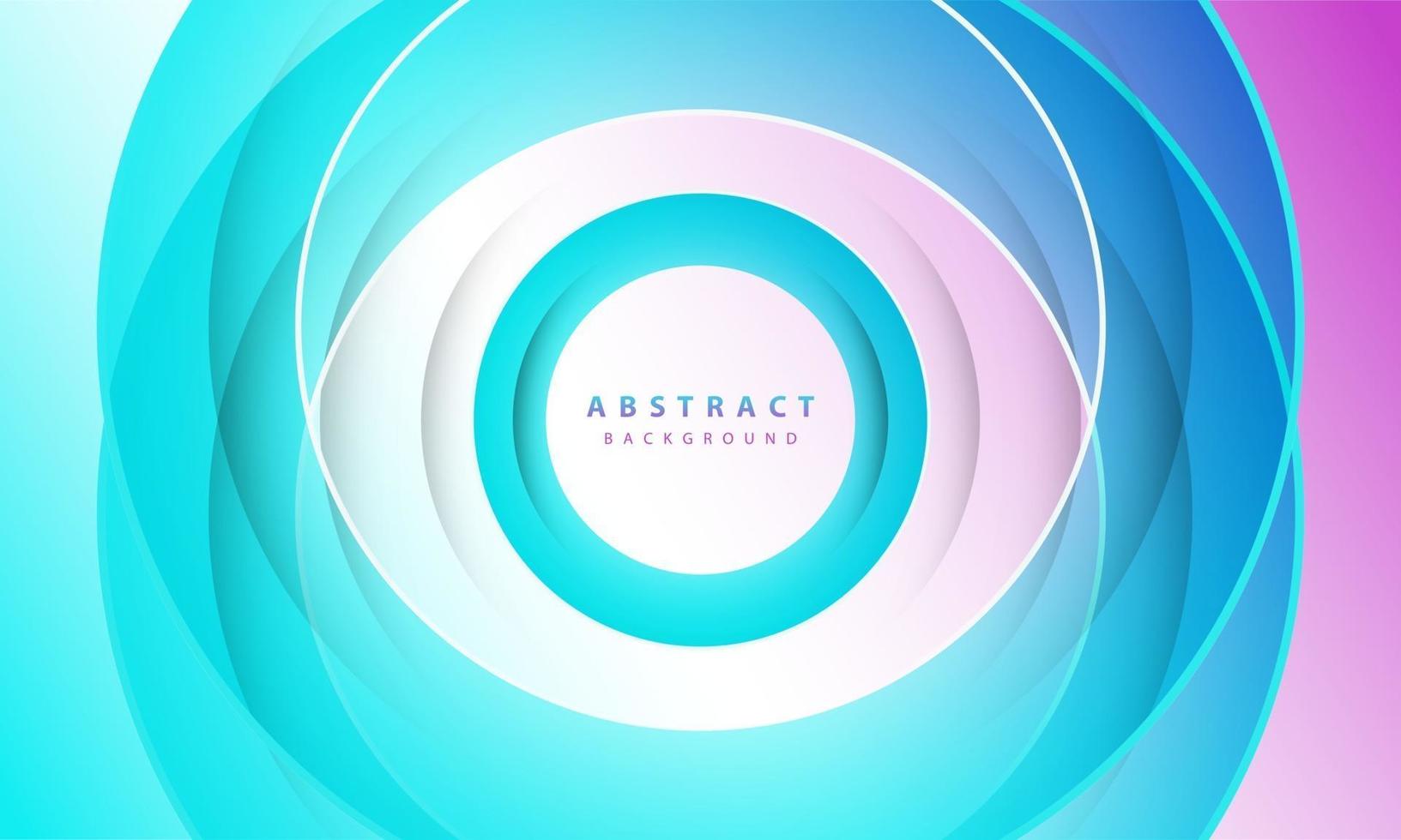 Gradient background. Abstract circle paper cut smooth color composition. vector
