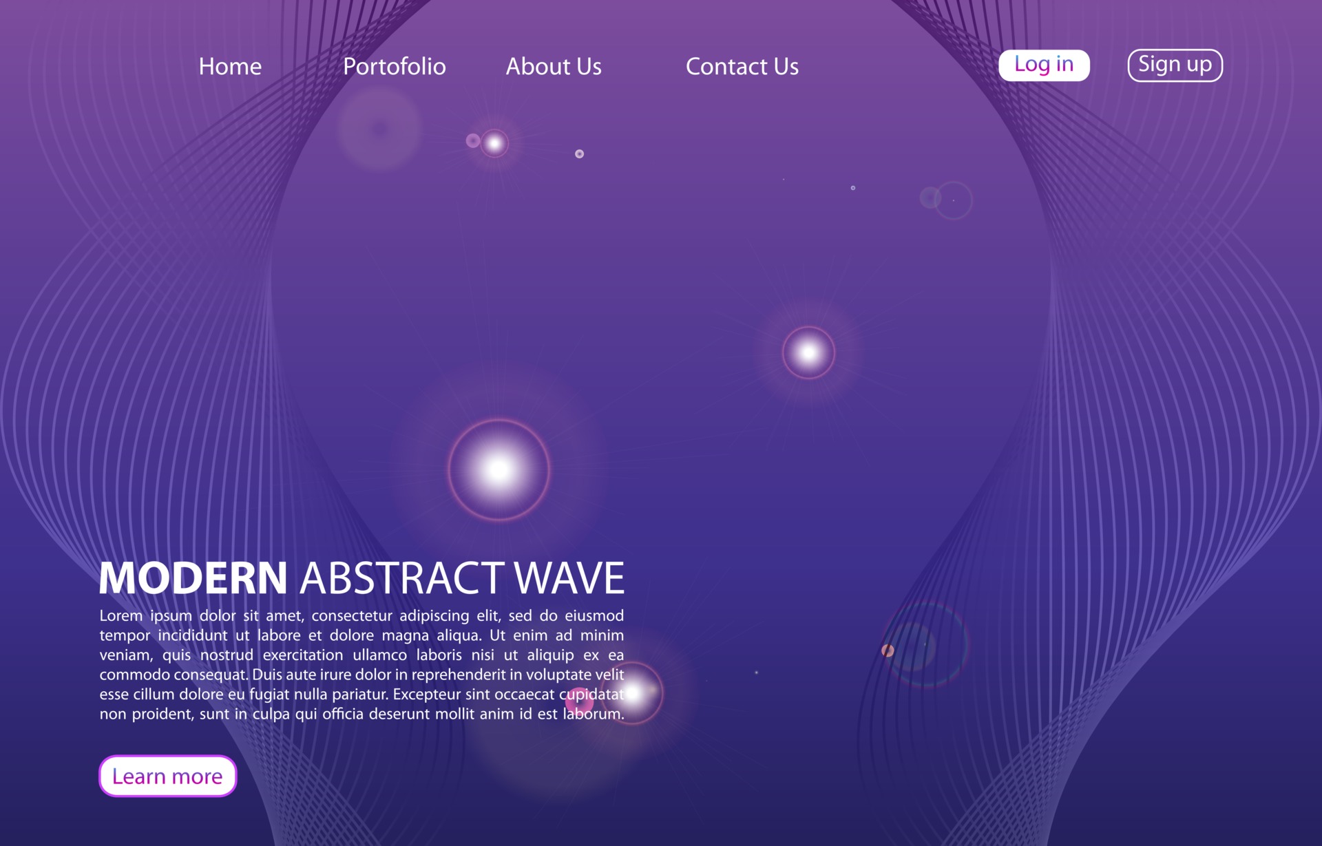 Landing Page. Abstract background website. Template for websites, or apps. Modern design