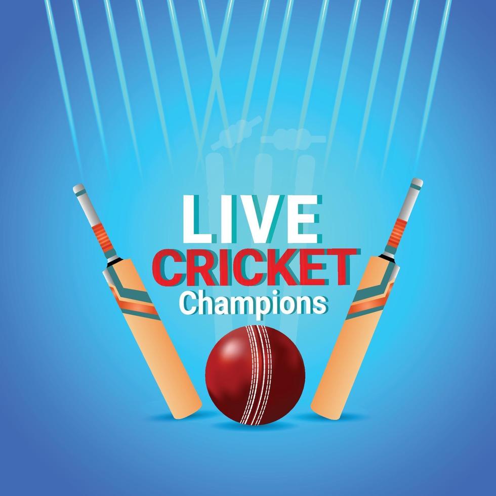 Cricket world championship match with cricket players vector
