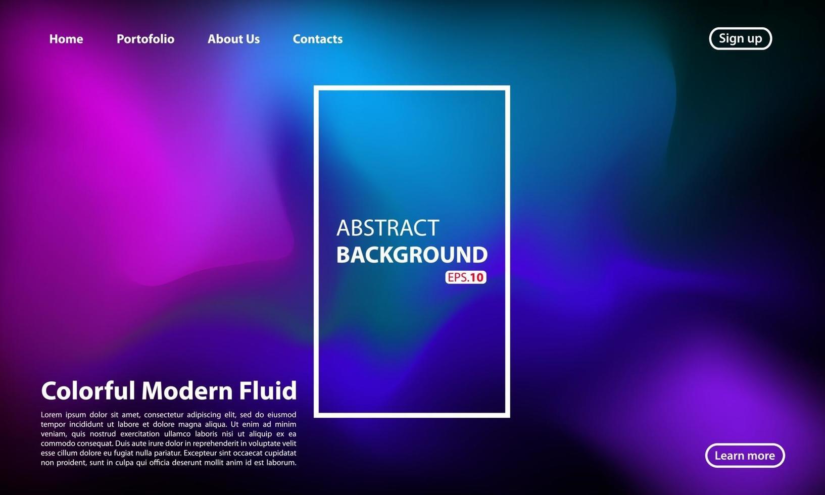 abstract liquid background for your landing page design. background for website designs. Modern template for poster or banner. vector