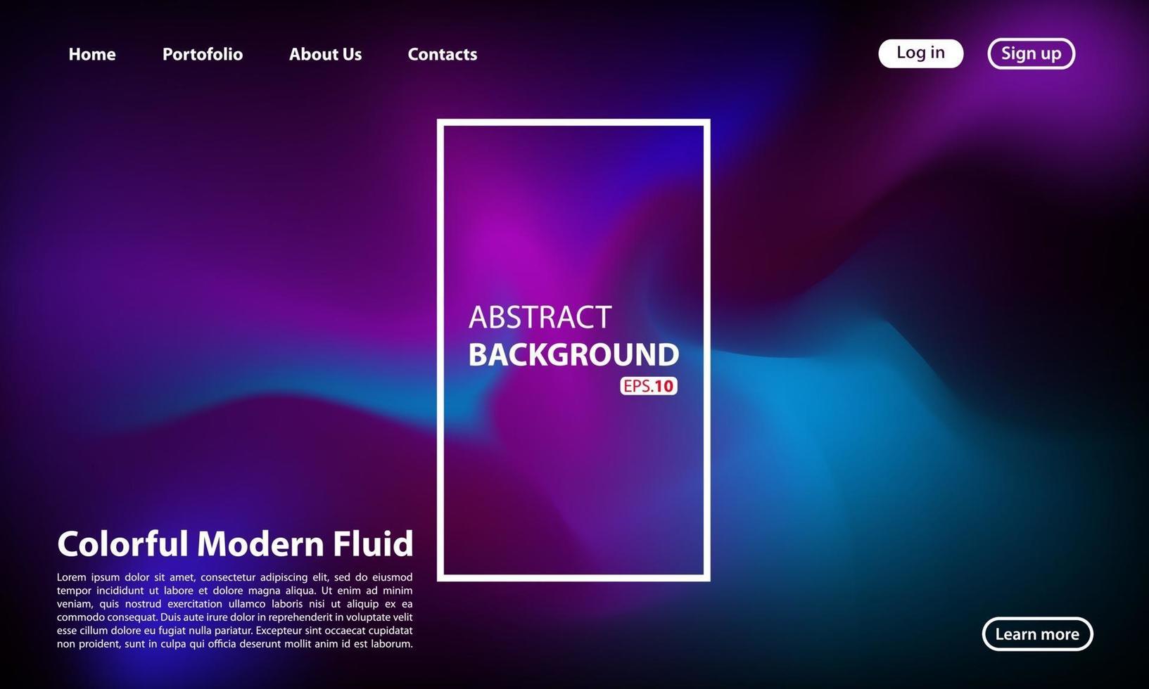 abstract liquid background for your landing page design. background for website designs. Modern template for poster or banner. vector