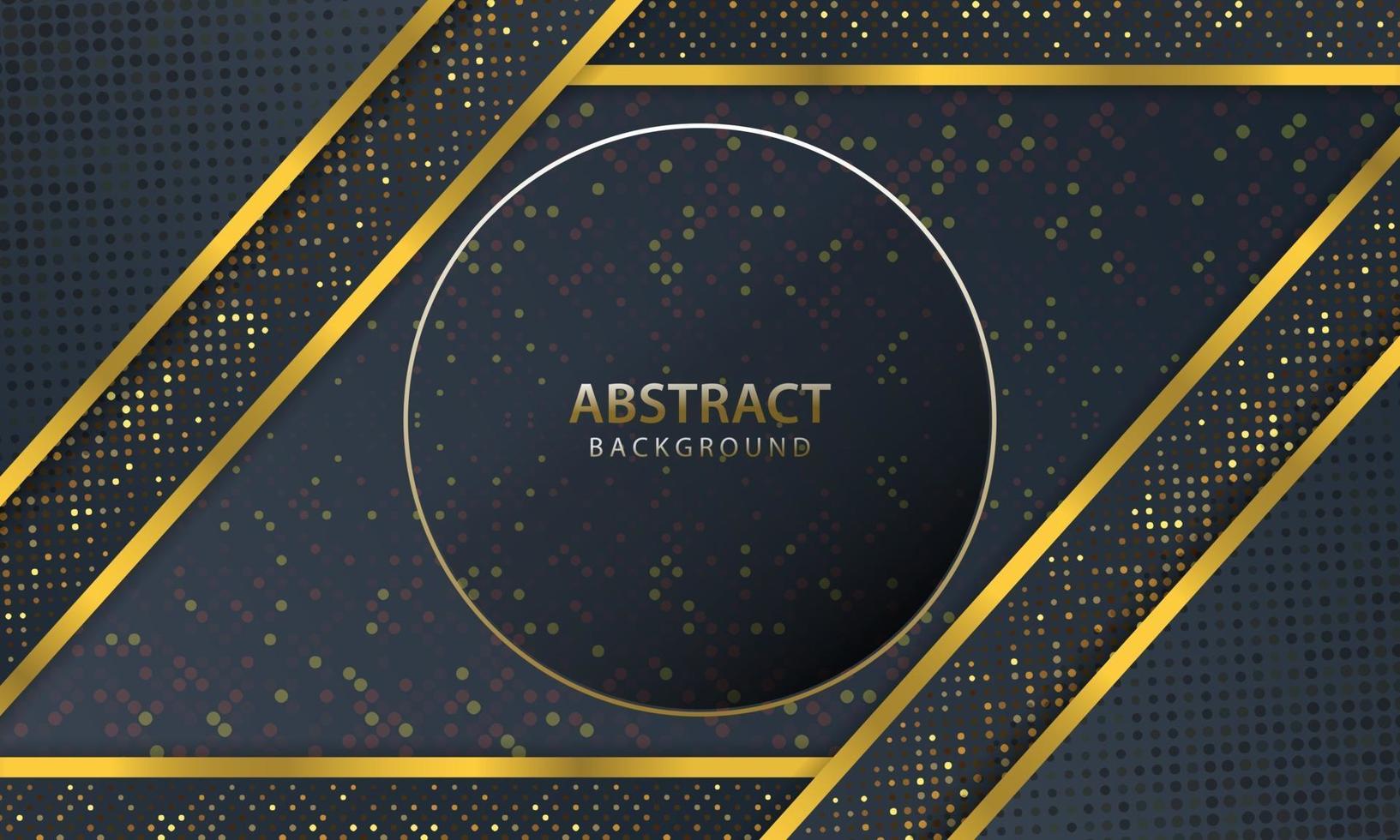 Abstract dark background with gold line design modern. vector illustration.