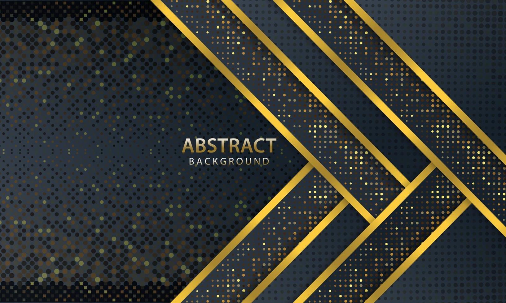 Abstract dark background with gold line design modern. vector illustration.