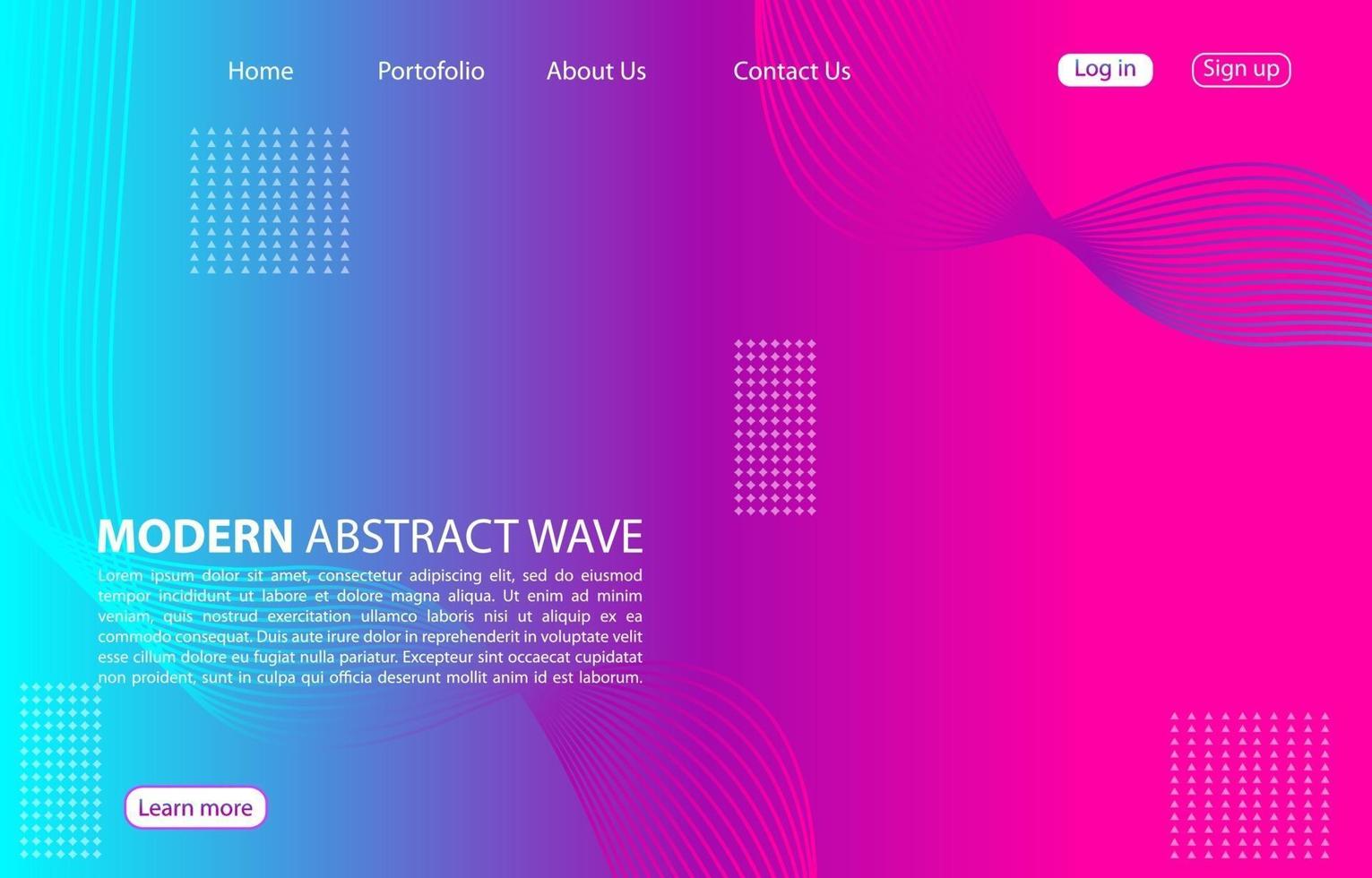 Colorful Modern abstract wave background.Landing page abstract wave design. purple color background. vector