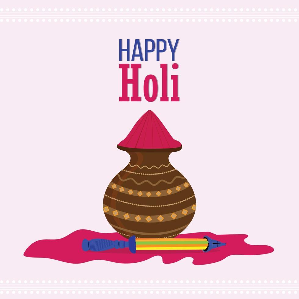 Happy holi indian hindu festival background vector