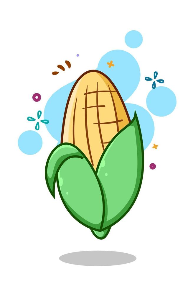 ilustración de dibujos animados de icono de maíz dulce 2155932 Vector en  Vecteezy