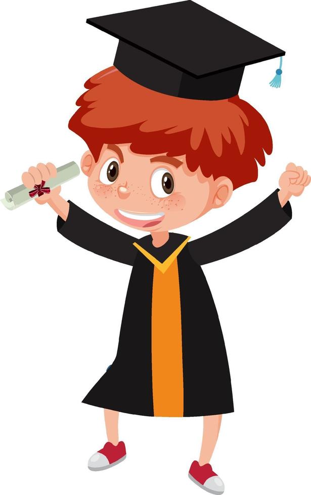 personaje de dibujos animados de un niño con traje de graduación 2156383  Vector en Vecteezy